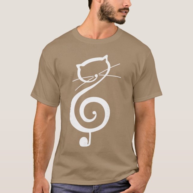 Cat Kittyreble Music Clef Funny Cat Notes Women Me T Shirt (Framsida)