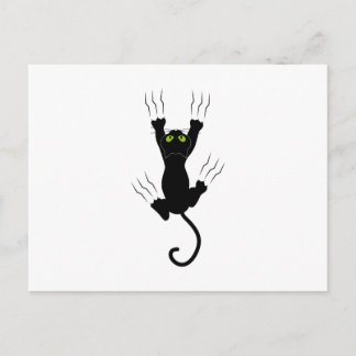 cat klo gato com garras vykort