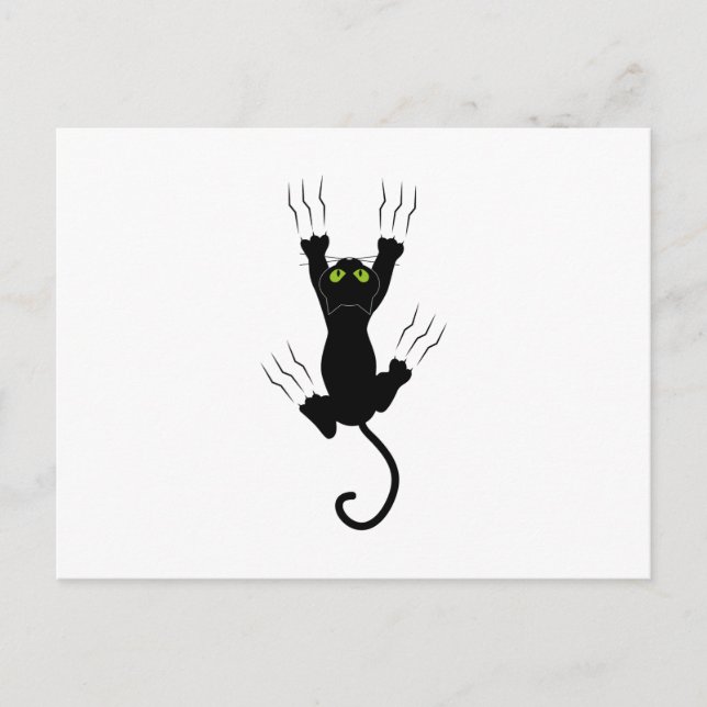 cat klo gato com garras vykort (Framsida)