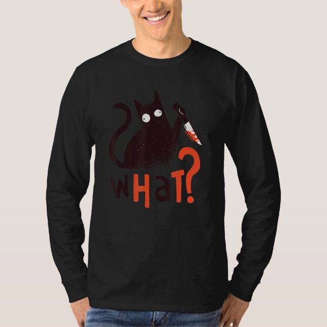 Cat Knife T Shirt (Framsida)