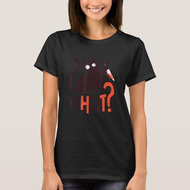 Cat Knife T Shirt (Framsida)