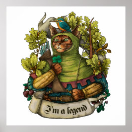 Cat Knight-vintage-utskrift Poster