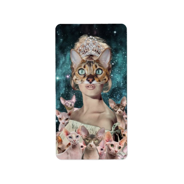 Cat Lady Adressetikett (Framsidan)