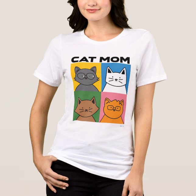 CAT LADY, CAT MOM T-SHIRTS (Framsida)