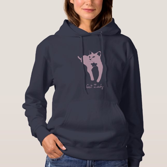 Cat Lady Women's Hoodie T Shirt (Framsida)