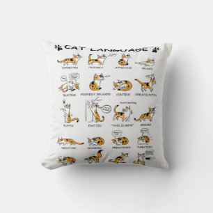 Cat Language, LUNT Kitten, Kärlek Cat Gift Idea Kudde