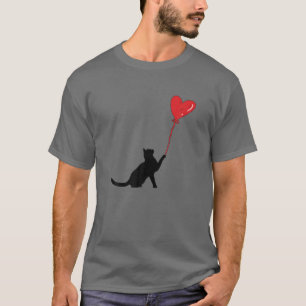 Cat Leksak Valentine Day Coola V- Day för Cat Love T Shirt