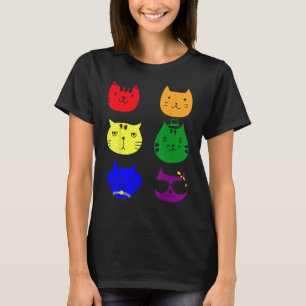 Cat LGBT Flagga Gay pride Transgender Rainbow Lesb T Shirt