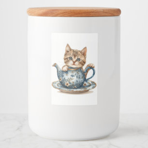 Cat Lid Burk Mat Etikett