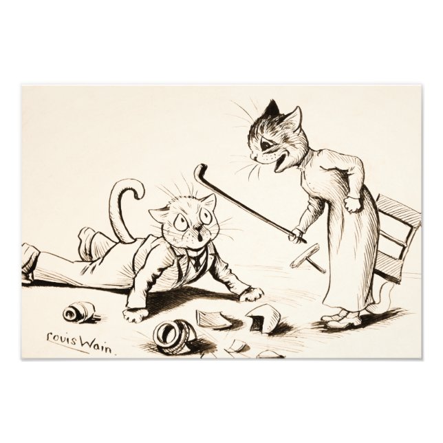 Cat Life by Louis Wain Fototryck (Framsidan)