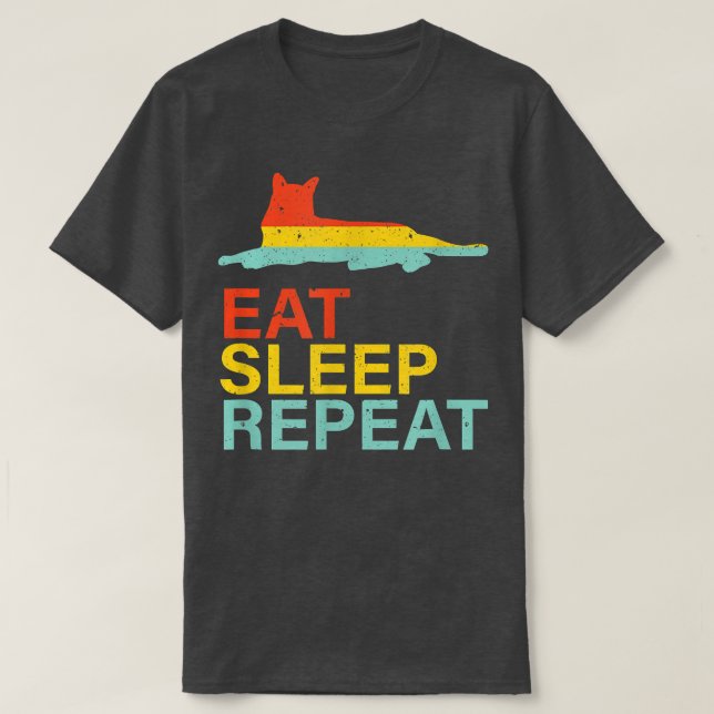 Cat Life Eat T Shirt (Design framsida)