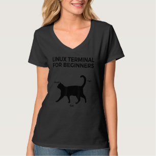 Cat Linux-terminal för nybörjare T Shirt