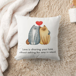 Cat lite Älskare Cute Ljug glad Alla hjärtans dag Kudde