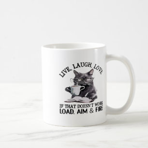 Cat Live Laugh Kärlek om det inte fungerar som las Kaffemugg
