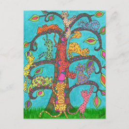 Cat Livets träd Vykort