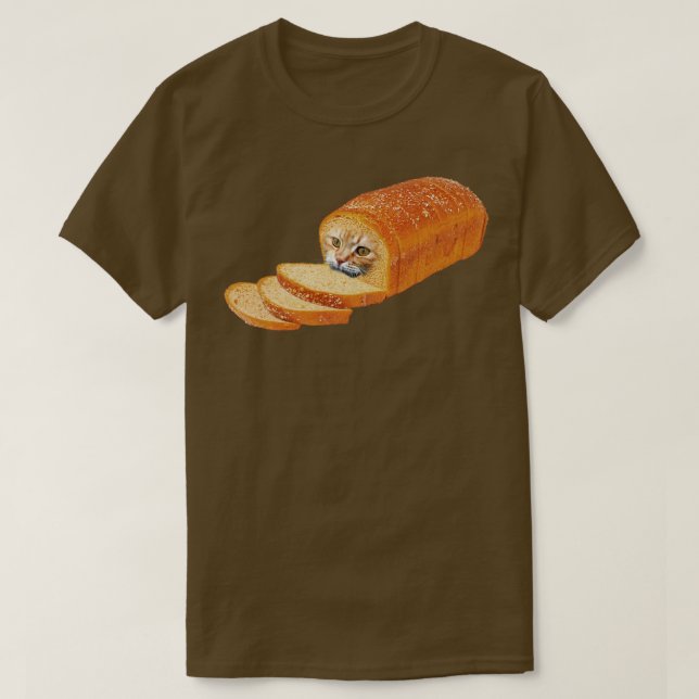 Cat Loaf Kattunge Kitten Bread Breadloaf Cats Funn T Shirt (Design framsida)