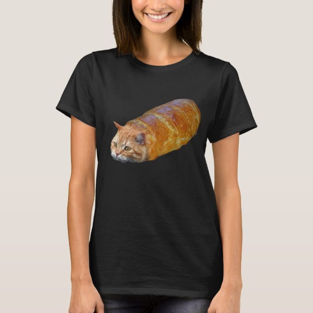 Cat Loaf Kattunge Kitten Bread Breadloaf T Shirt (Framsida)
