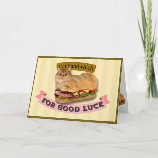 Cat Loaf Sandwhich Card Tack Kort (Framsida)