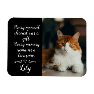 Cat Loss Memorial Personalized Photo Pet Name Magnet