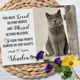 Cat Loss Sympathy Card Personalized Photo Pet Name Kort