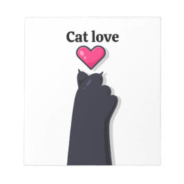 cat love anteckningsblock