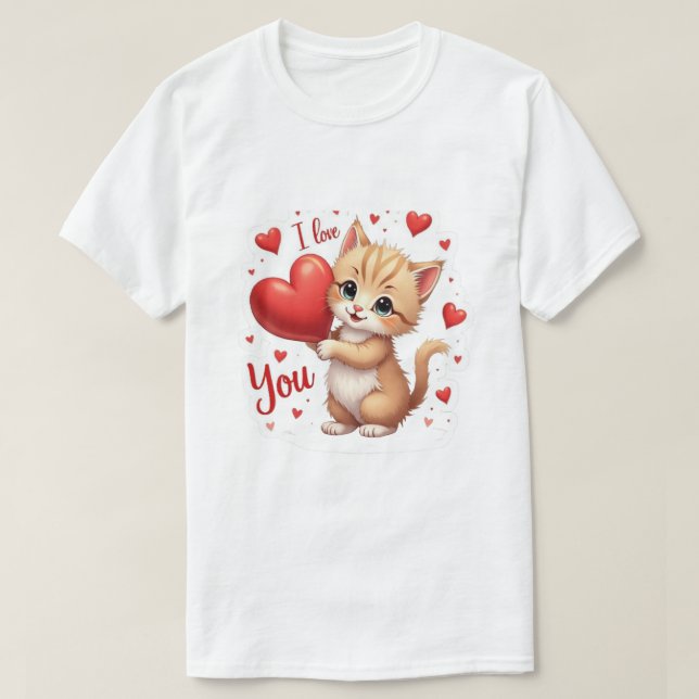 Cat love  t shirt (Design framsida)