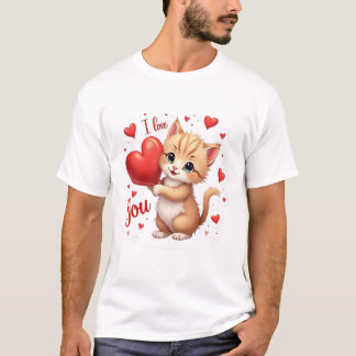 Cat love  t shirt