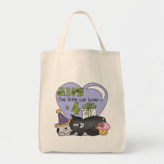 Cat Lover 4e födelsedagen T-shirts och presenter Tygkasse
