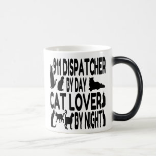 Cat Lover 911 Dispatcher Magisk Mugg