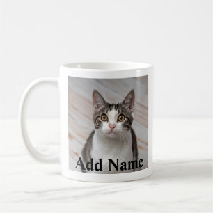 Cat Lover Anpassningsbar Photo and Namn Personlig Kaffemugg