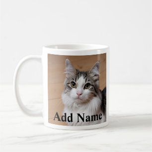Cat Lover Anpassningsbar Photo and Namn Personlig Kaffemugg