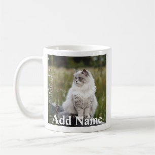 Cat Lover Anpassningsbar Photo and Namn Personlig Kaffemugg
