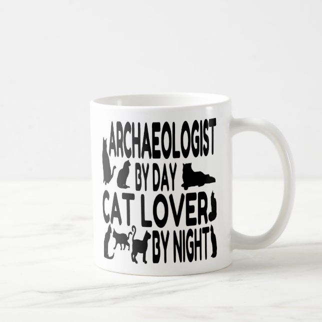Cat Lover Archeolog Kaffemugg (Höger)