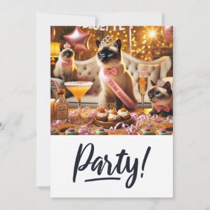 CAT Lover Bachelorette Party Inbjudningar