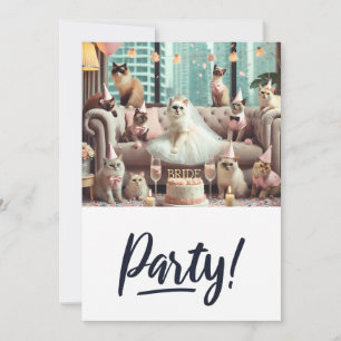 CAT Lover Bachelorette Party Inbjudningar