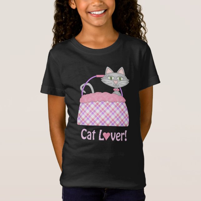 Cat Lover Bella Jersey T-Shirt (Framsida)