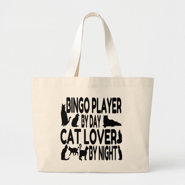 Cat Lover Bingo Player Jumbo Tygkasse (Framsidan)