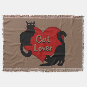 Cat Lover Blanket Le Chatta Black Cat Throw Blanke Mysfilt