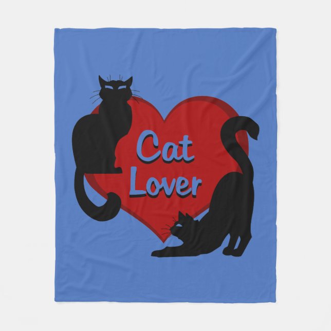Cat Lover Blanket Le Chatta Blankets Bedding Decor Fleecefilt (Framsidan)