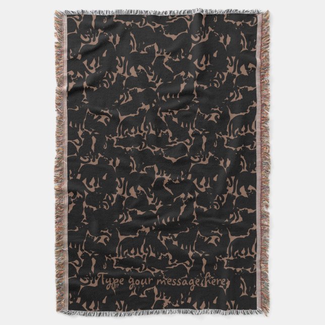 Cat Lover Blanket Le Chatta Tjock Cat Throw Blanke Filt (Framsidan Vertikal)