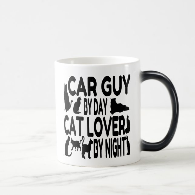 Cat Lover Car Guy Magisk Mugg (Höger)