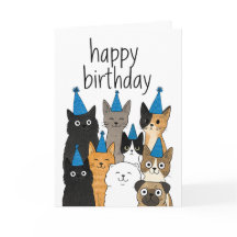 Cat Lover Cards - Cat Party Birthday Card