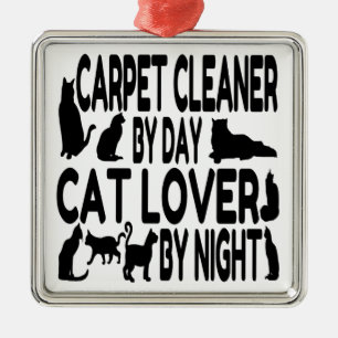 Cat Lover Carpet Cleaner Julgransprydnad Metall