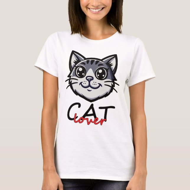 Cat Lover - Cat Design T Shirt (Framsida)