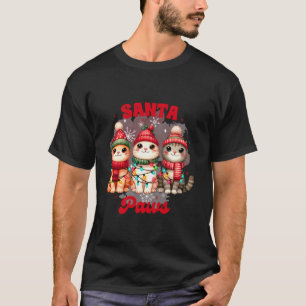 Cat Lover Cat Mamma God jul Julafton Vibes Santa T Shirt