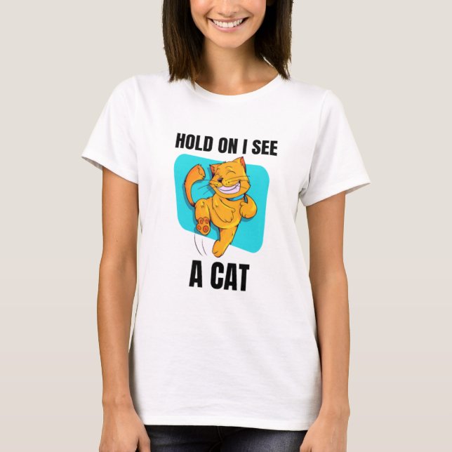 Cat Lover Cat Mamma.. - Håll i ett katt T Shirt (Framsida)