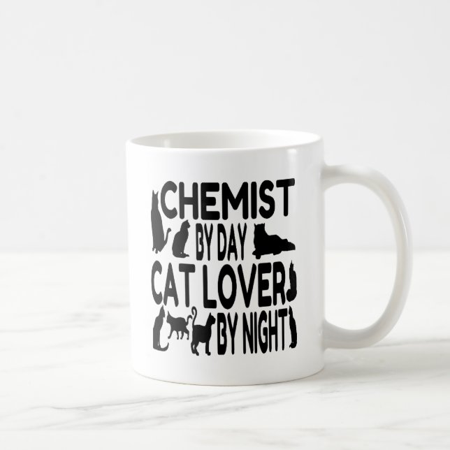 Cat Lover Chemist Kaffemugg (Höger)