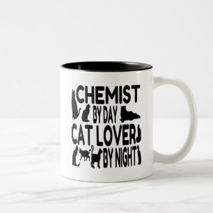 Cat Lover Chemist Två-Tonad Mugg