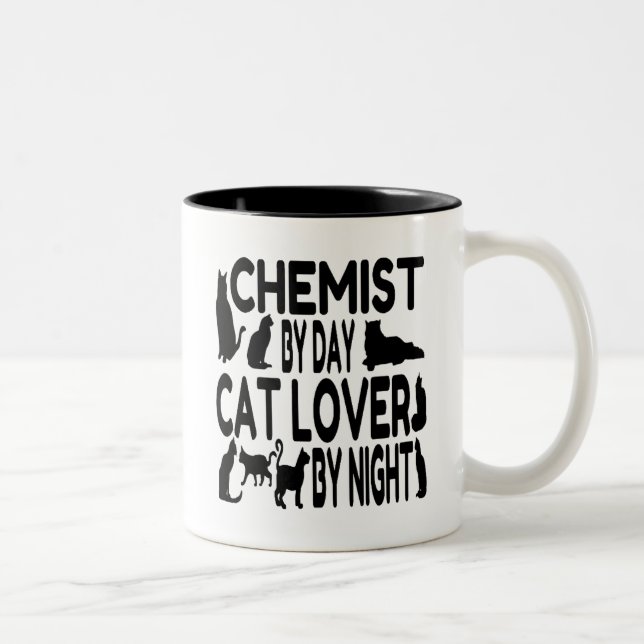 Cat Lover Chemist Två-Tonad Mugg (Höger)
