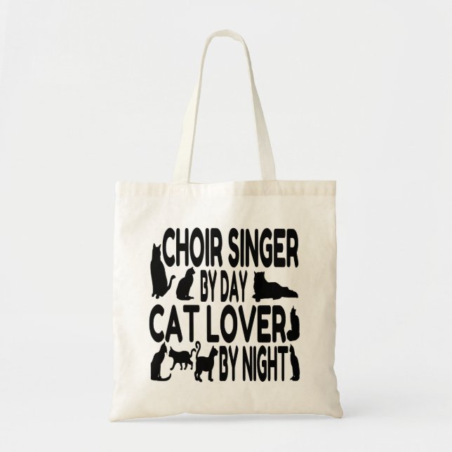 Cat Lover Choir Singer Tygkasse (Framsidan)